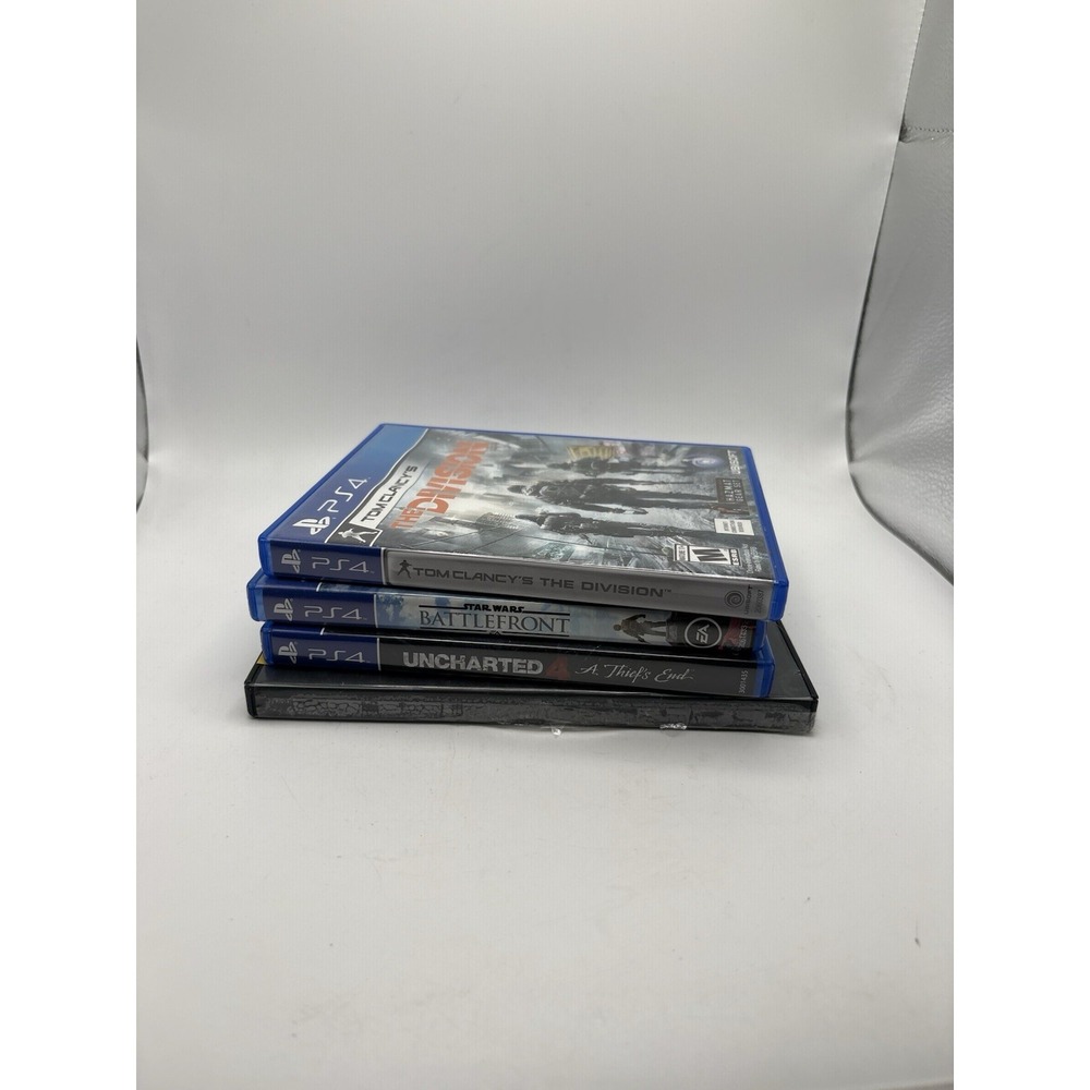 Lot Of 4 PS4 Games Star Wars Uncharted Division PlayStation Bundle